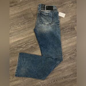 Silver Y2K style jeans *NWT*